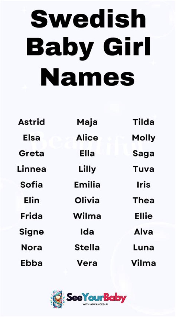 100+ Swedish Baby Girl Names And Meanings