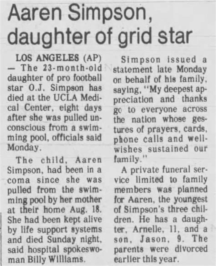 Aaren Simpson Biography And Cause Of Death Of O. J. Simpson’s Daughter
