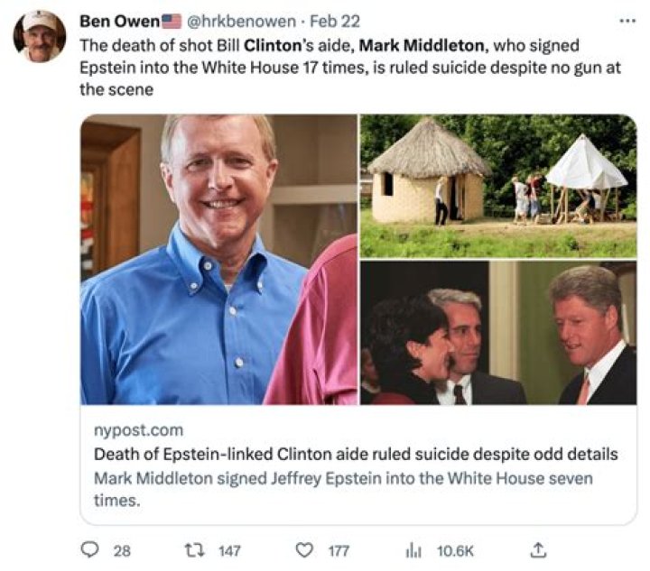 Clinton’s Advisor Mark Middleton Autopsy Results Shows Death Cause Was A Suicide
