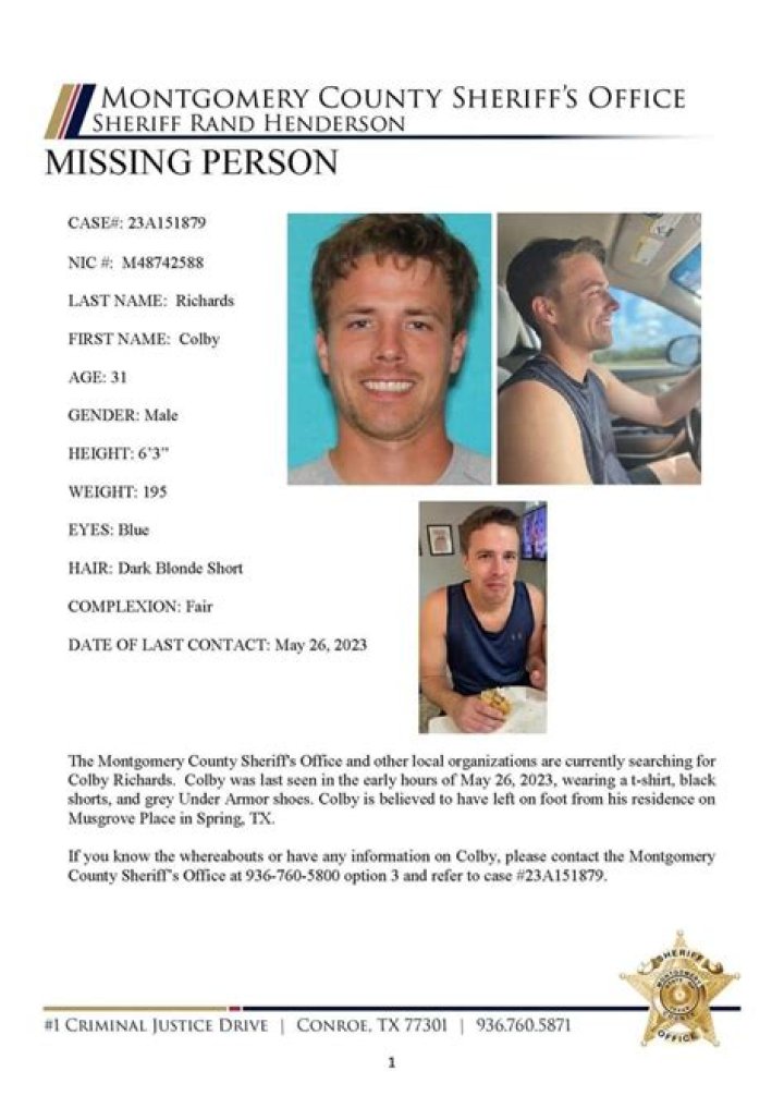 Colby Richards Missing Montgomery County: Is Missing Dad Found Yet?