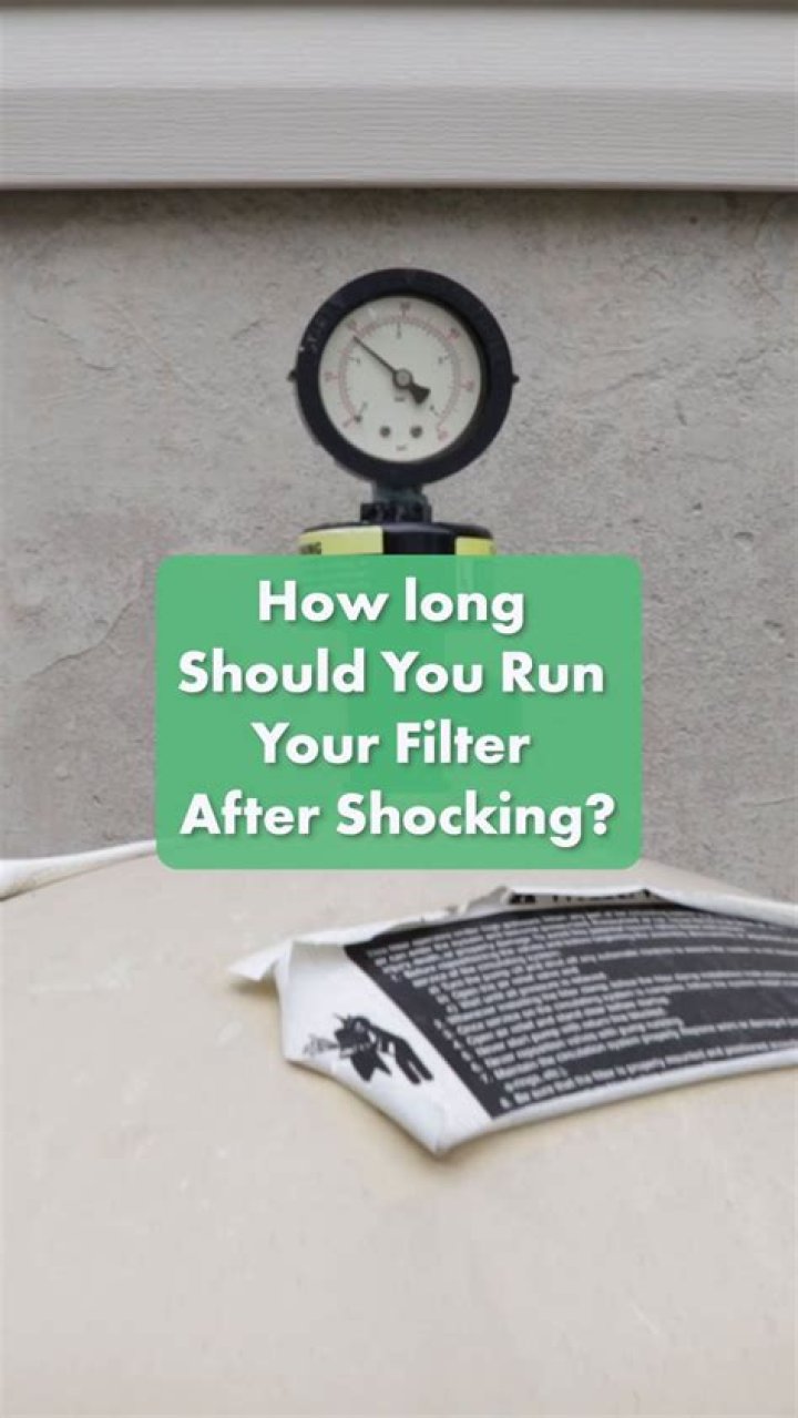 How long do you run filter after shocking pool
