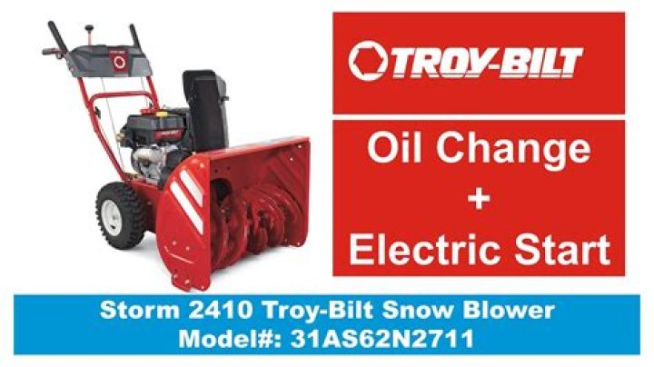How much oil does a troy bilt storm 2410 take