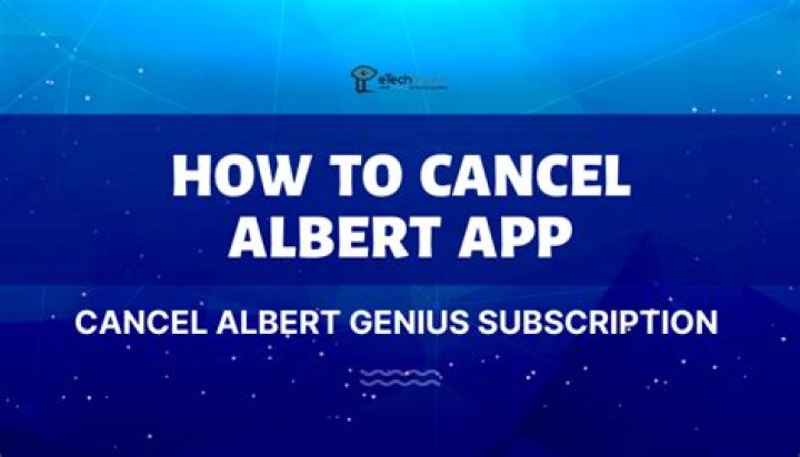 How to cancel albert app