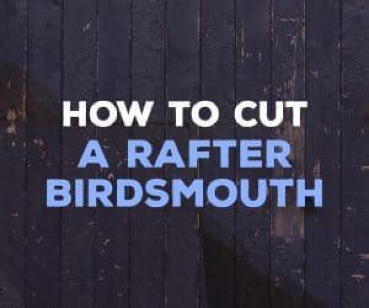 How to cut a rafter birdsmouth