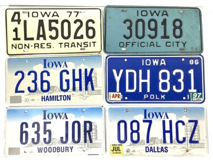 How to get new iowa license plates