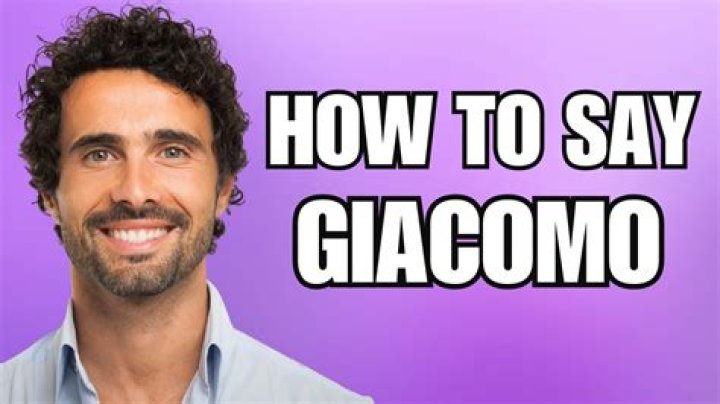 How to pronounce giacomo