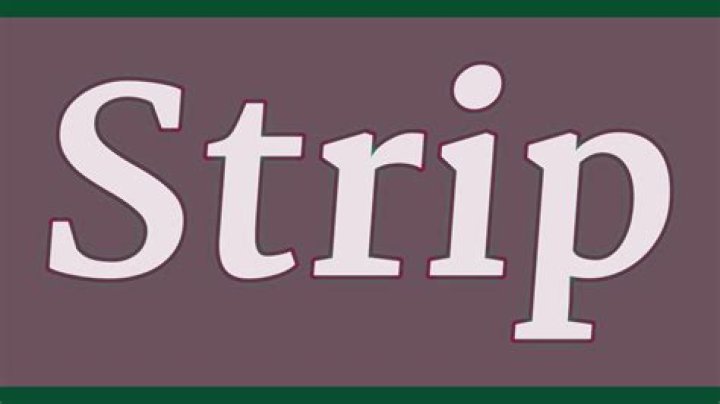 How to pronounce strip