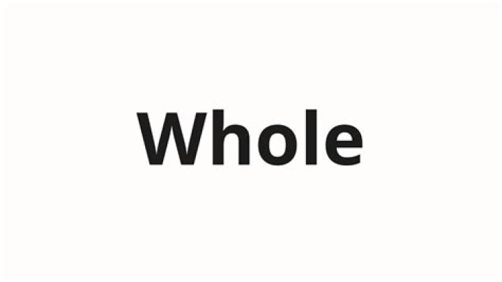 How to pronounce whole