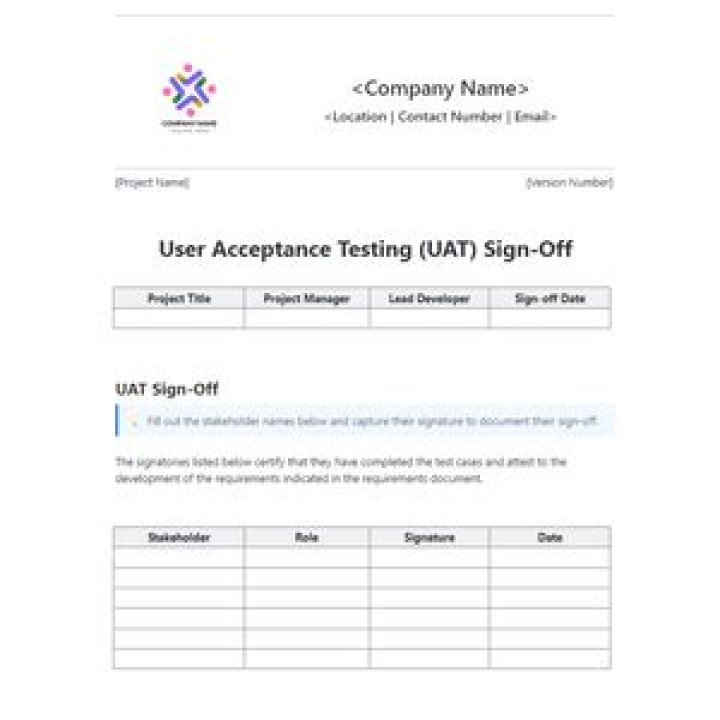 How to write uat sign off email