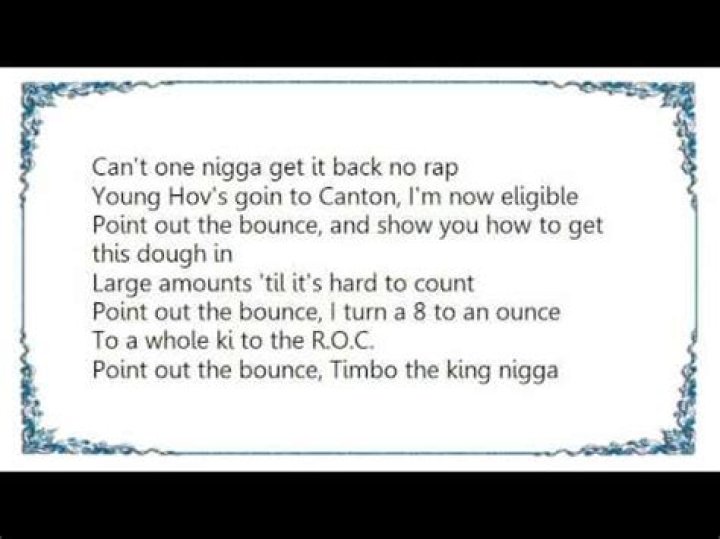 Jay-Z’s
The Bounce Lyrics