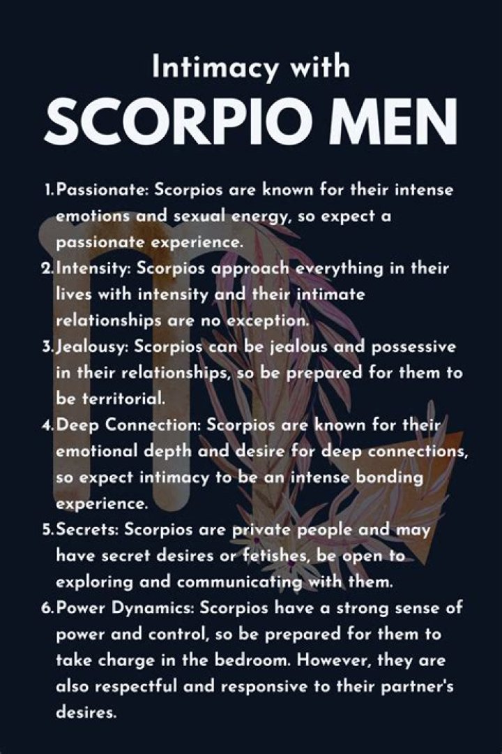 Scorpio man in bed