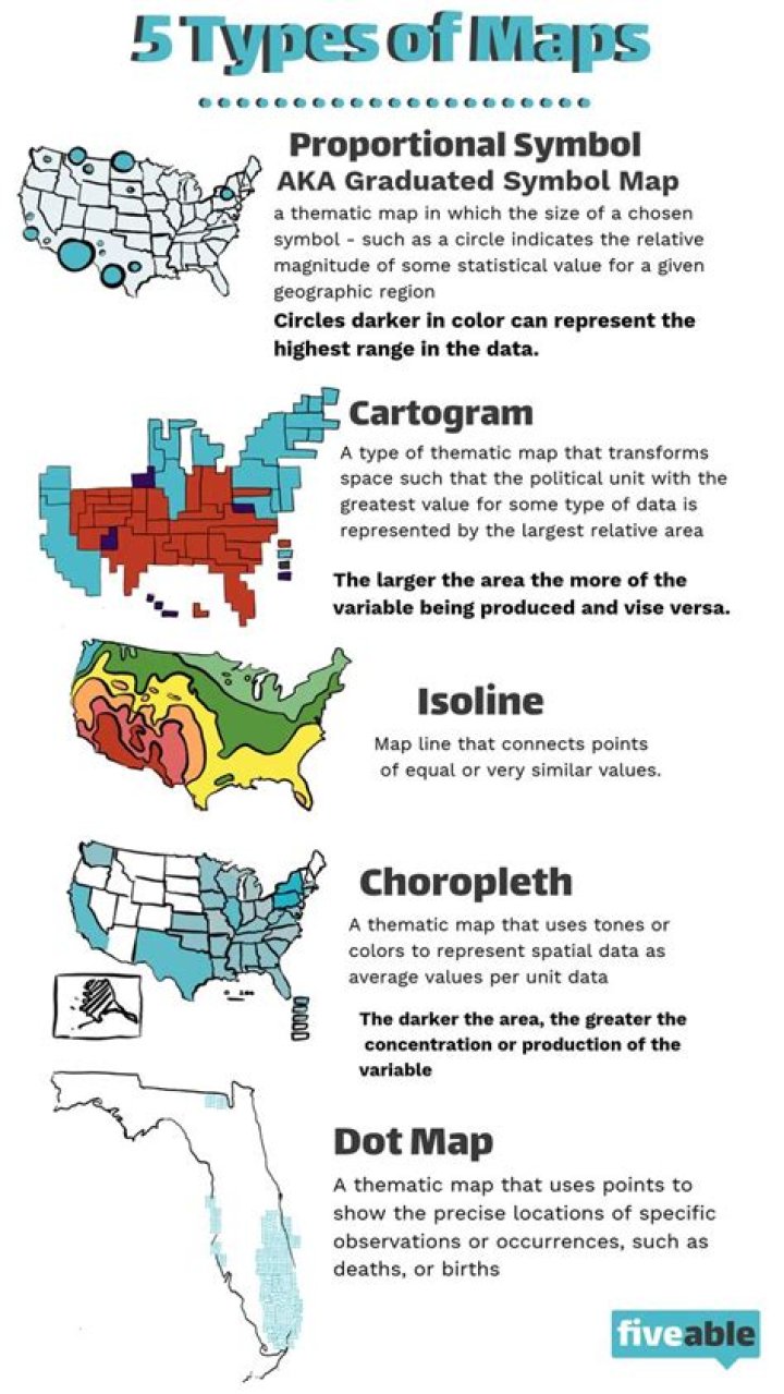 Types of maps ap human geography