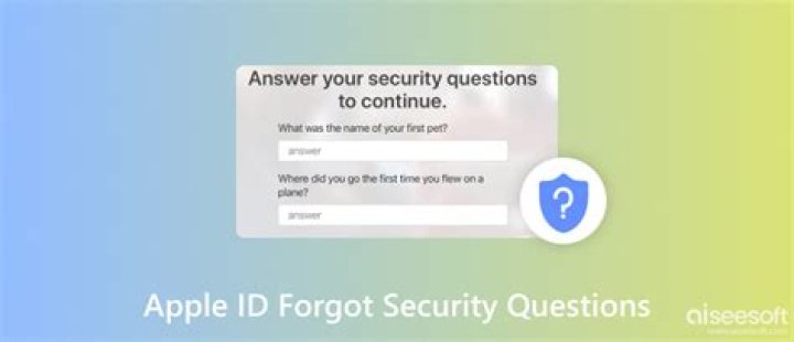 What do you do if you forgot your apple id security questions