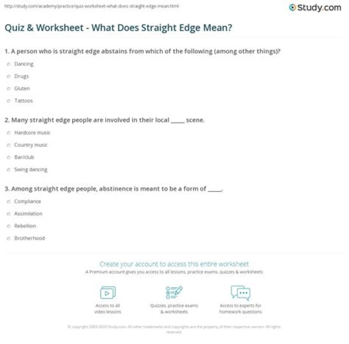 What does straight edge mean