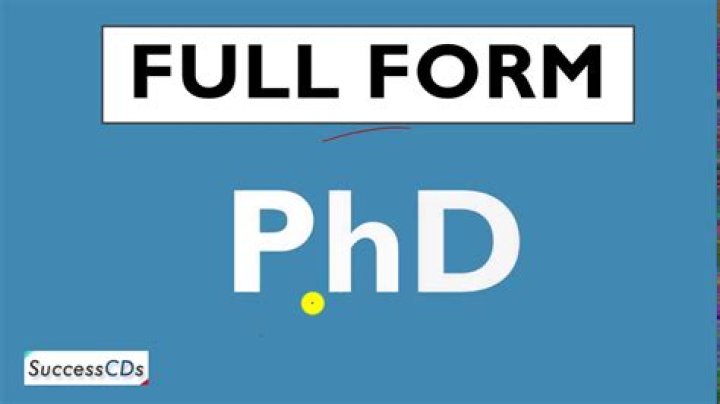What is full form of phd